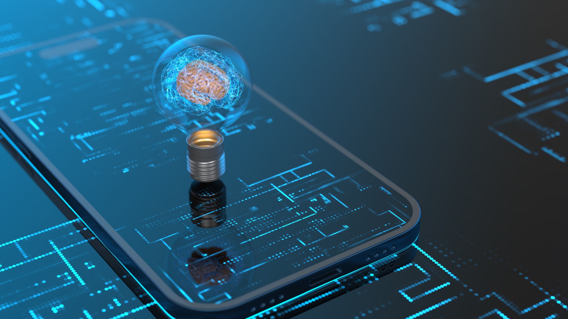 Artificial Intelligence and innovation, digital concept with abstract brains Artificial Intelligence and innovation, digital concept with abstract brains